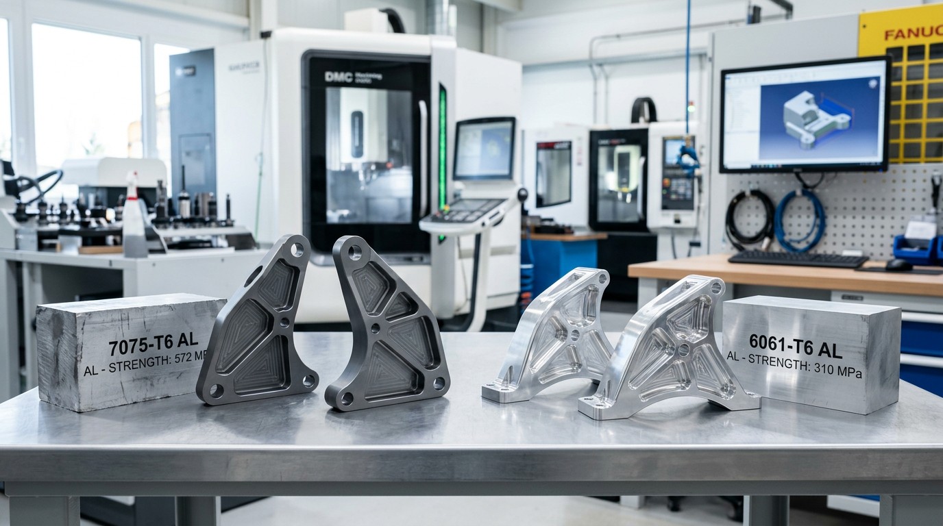 Aluminum 7075 vs 6061 strength for lightweight structural parts