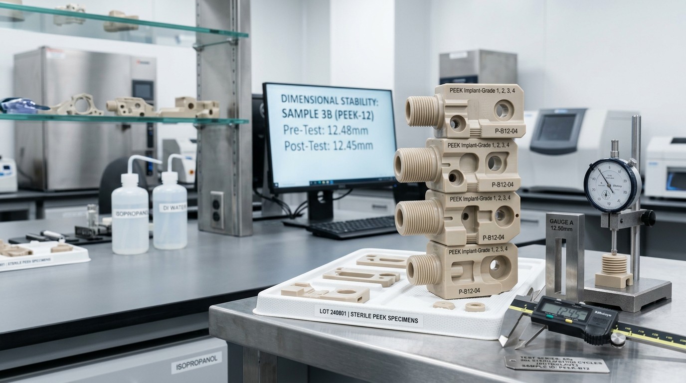 Medical grade PEEK sterilization test failures after repeat cycles