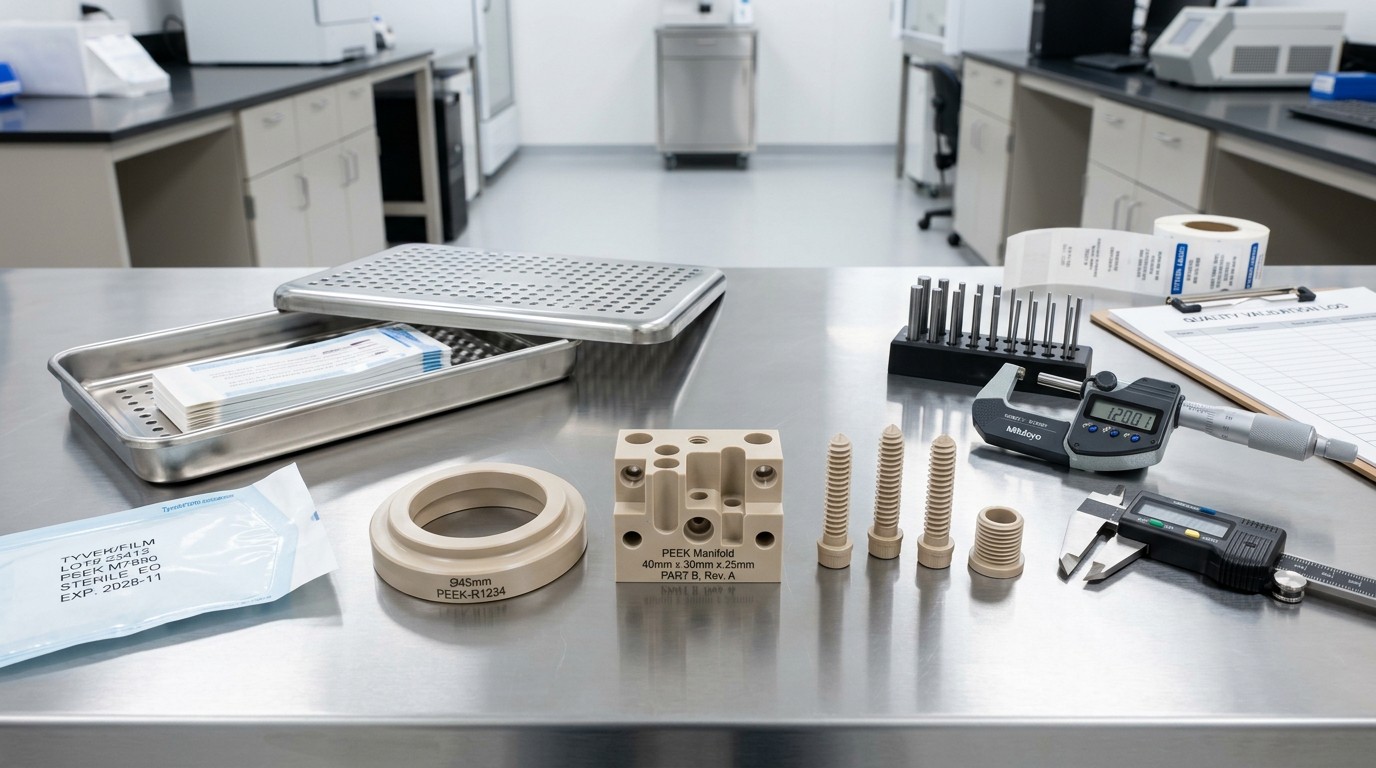Which medical grade PEEK sterilization test best fits real use