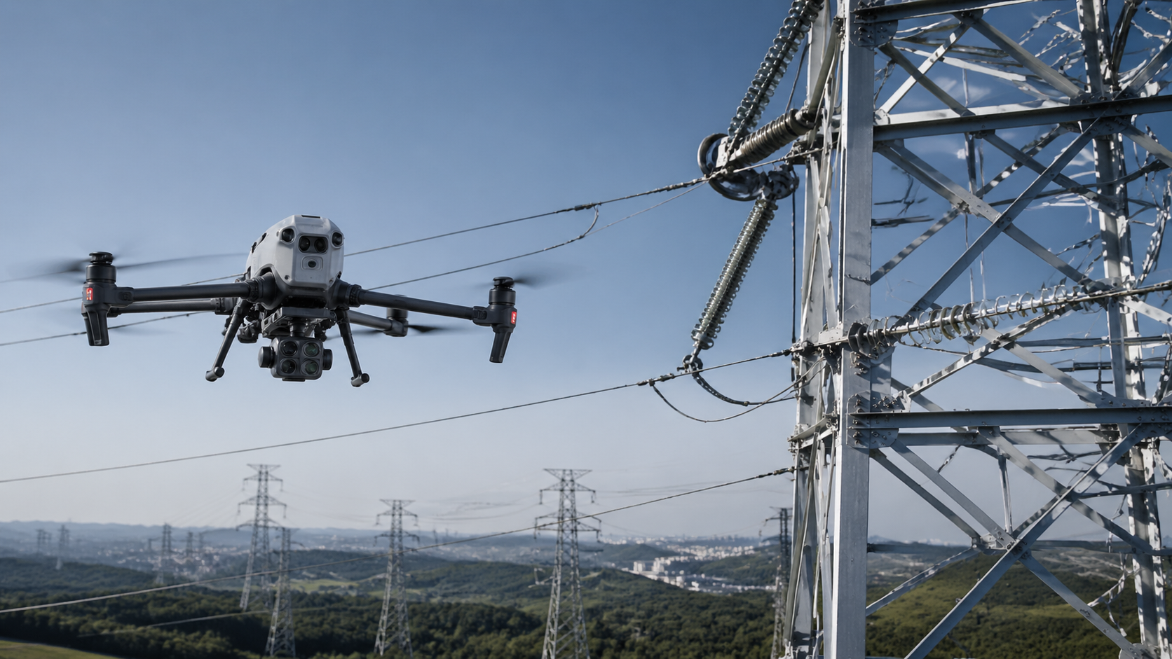 Custom drone for power line inspection needs more than flight time