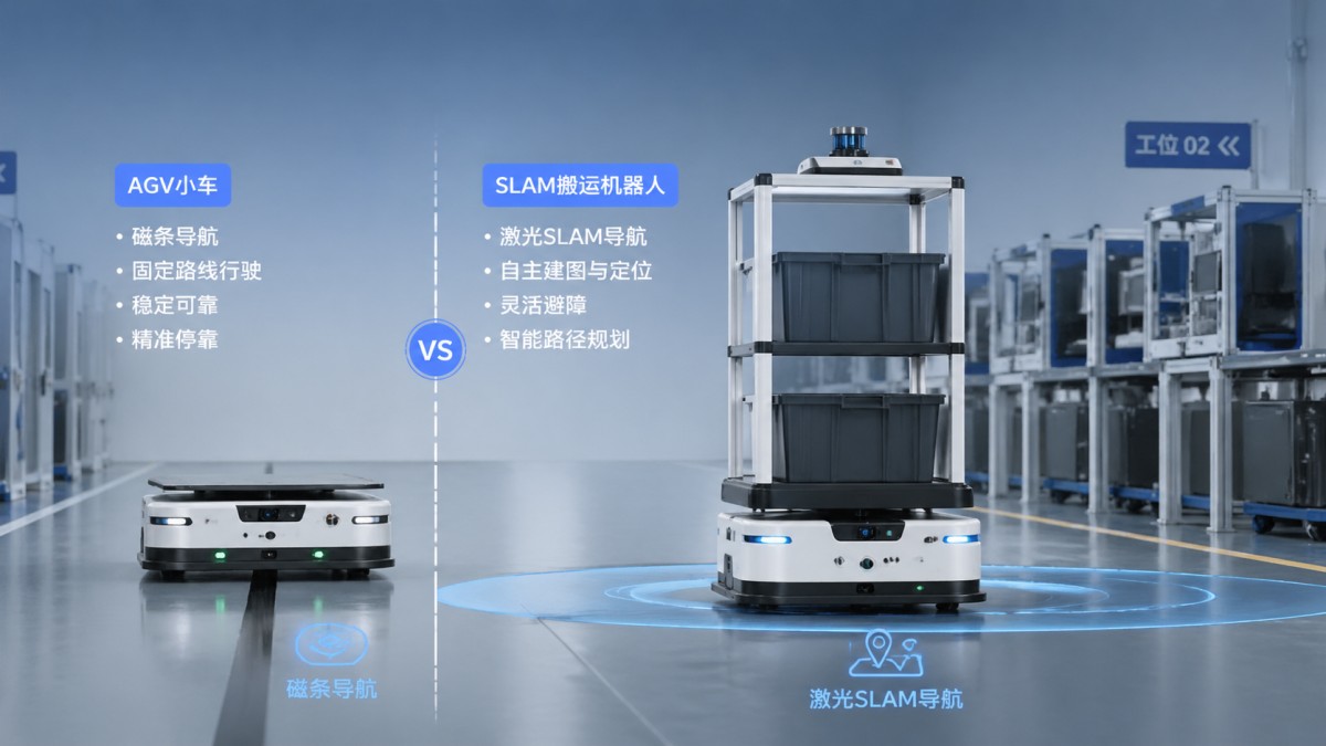 AGV magnetic tape vs SLAM comparison for stable routes AGV magnetic tape vs SLAM comparison for stable routes