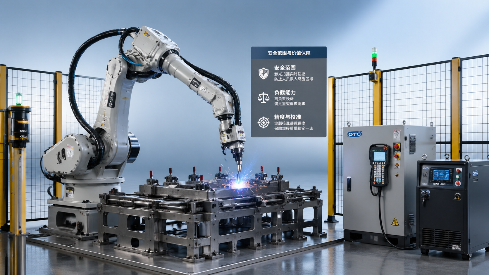 Welding robot arm price changes fast with safety scope