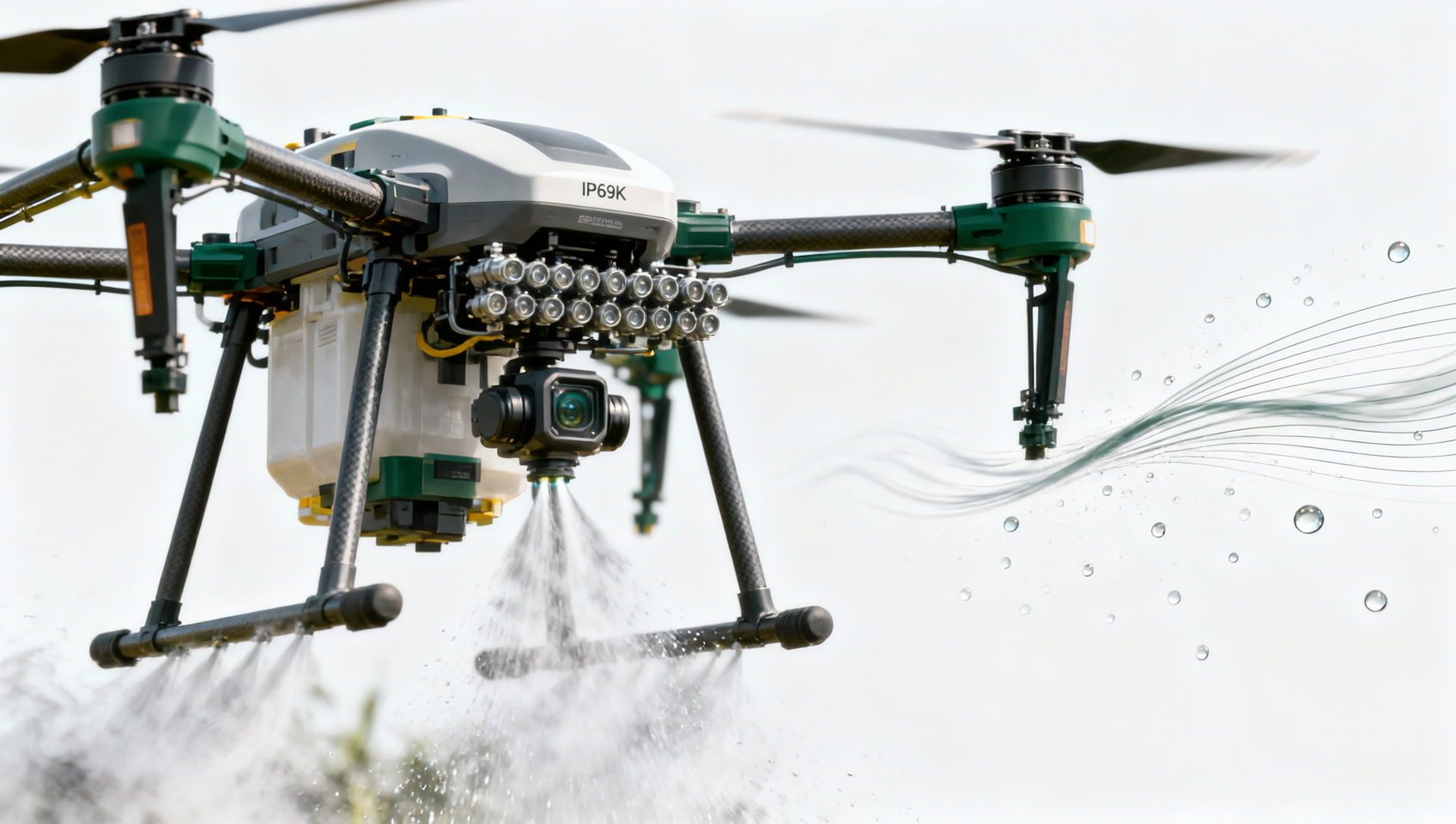 Agricultural drone for crop spraying—how many acres per hour before drift risk spikes?