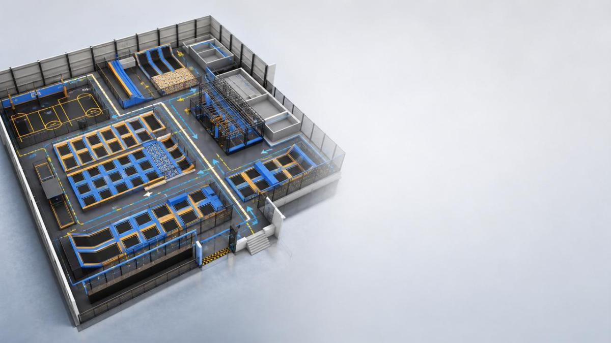Trampoline park construction delays often start with layout Trampoline park construction delays often start with layout