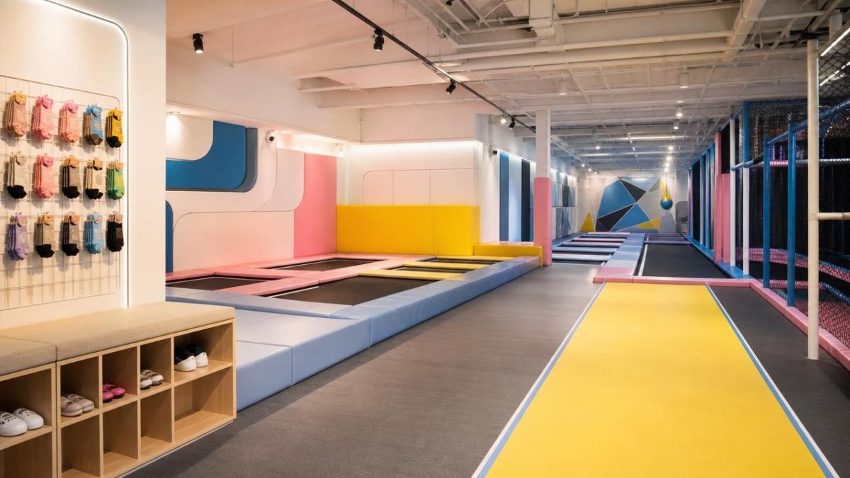 Trampoline park accessories that improve play without clutter Trampoline park accessories that improve play without clutter
