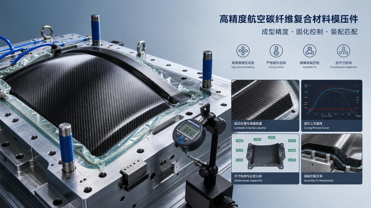 Aerospace carbon fiber molding process can shift final tolerances