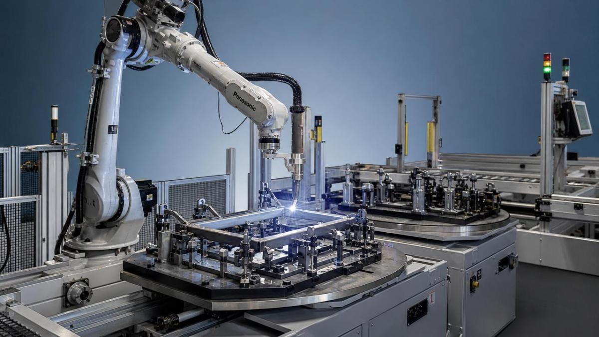 When welding robots beat manual cells on total output When welding robots beat manual cells on total output