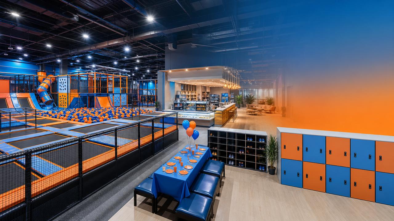 Can a trampoline park business stay profitable year-round?
