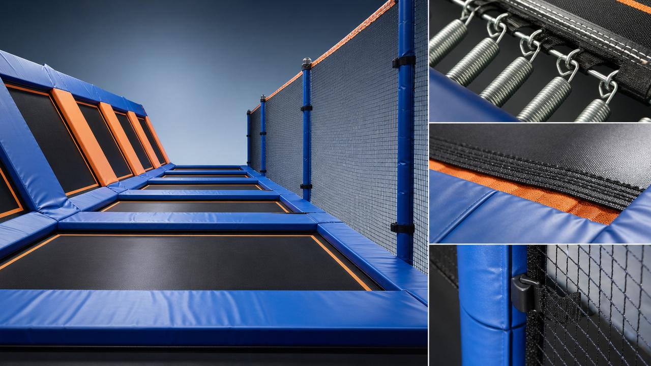 Which trampoline park parts wear out faster than expected