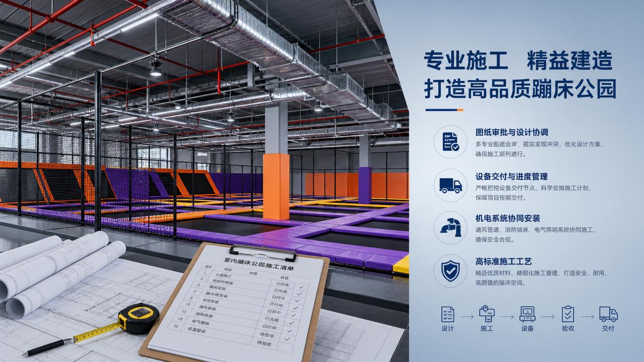 What delays trampoline park construction projects most