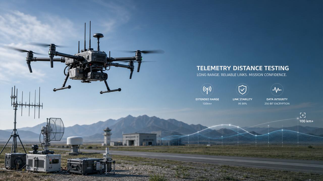 What a drone telemetry range test should include