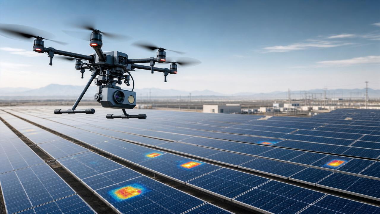 Can UAV thermal inspection spot weak solar panels early?