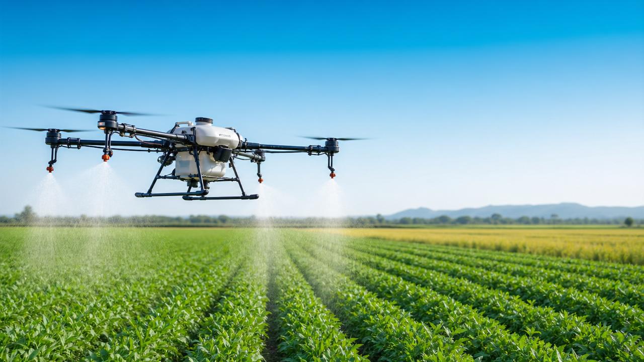 Agricultural Drone for Crop Spraying and Drift Control Limits