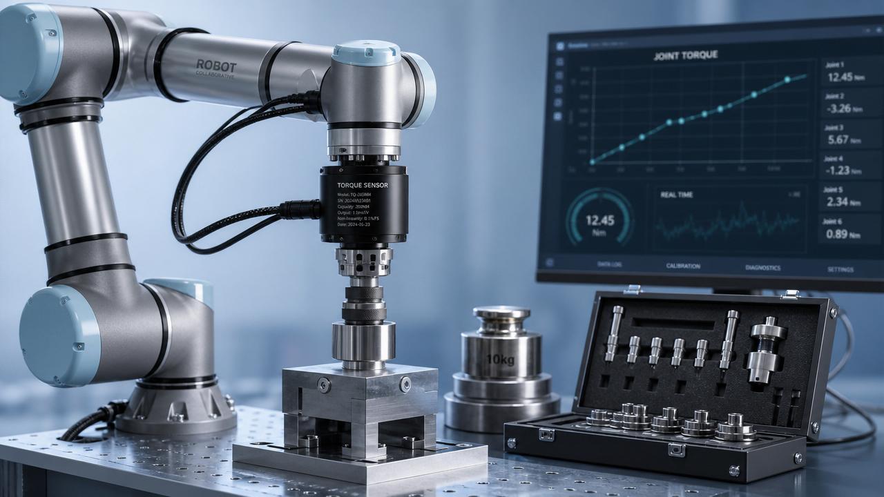 How accurate is a cobot joint torque sensor under load?