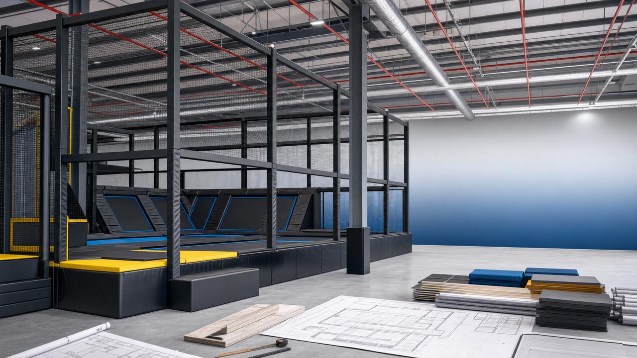 What drives trampoline park construction costs in 2026?