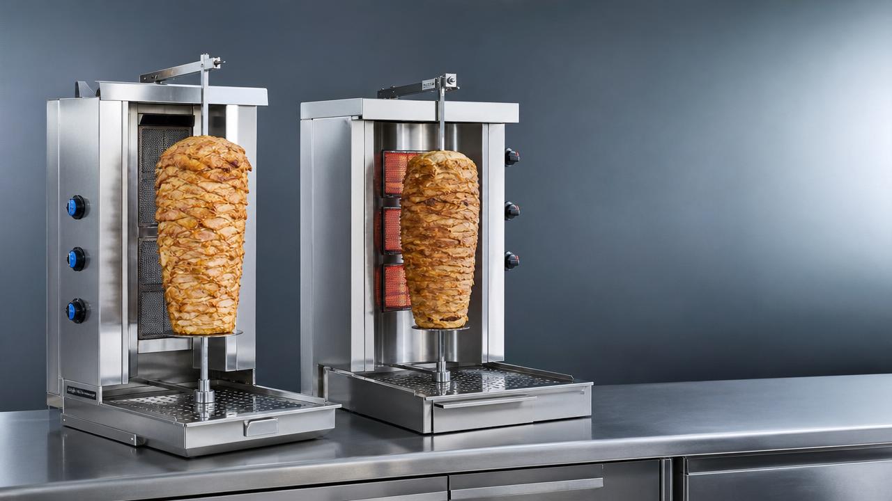 Commercial Shawarma Machines Compared: Gas or Electric, Vertical Capacity, and Cleaning Needs