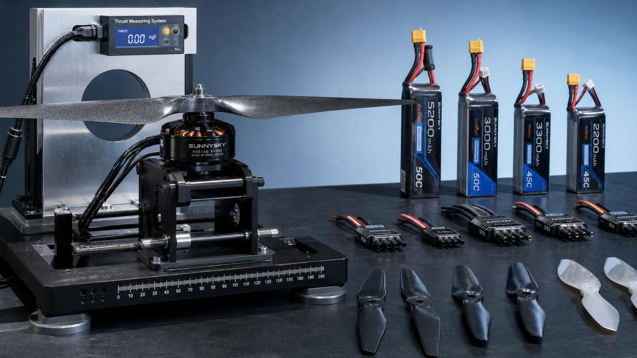 How to Read Drone Motor Thrust Test Data for Propeller and Battery Matching