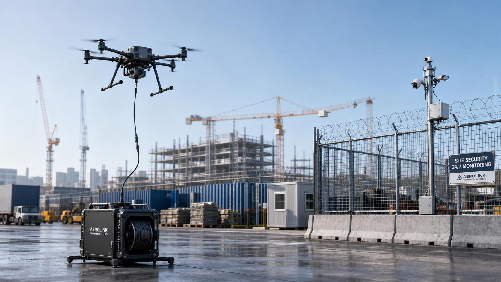 Portable Tethered Drone System Applications for Persistent Monitoring and Site Security