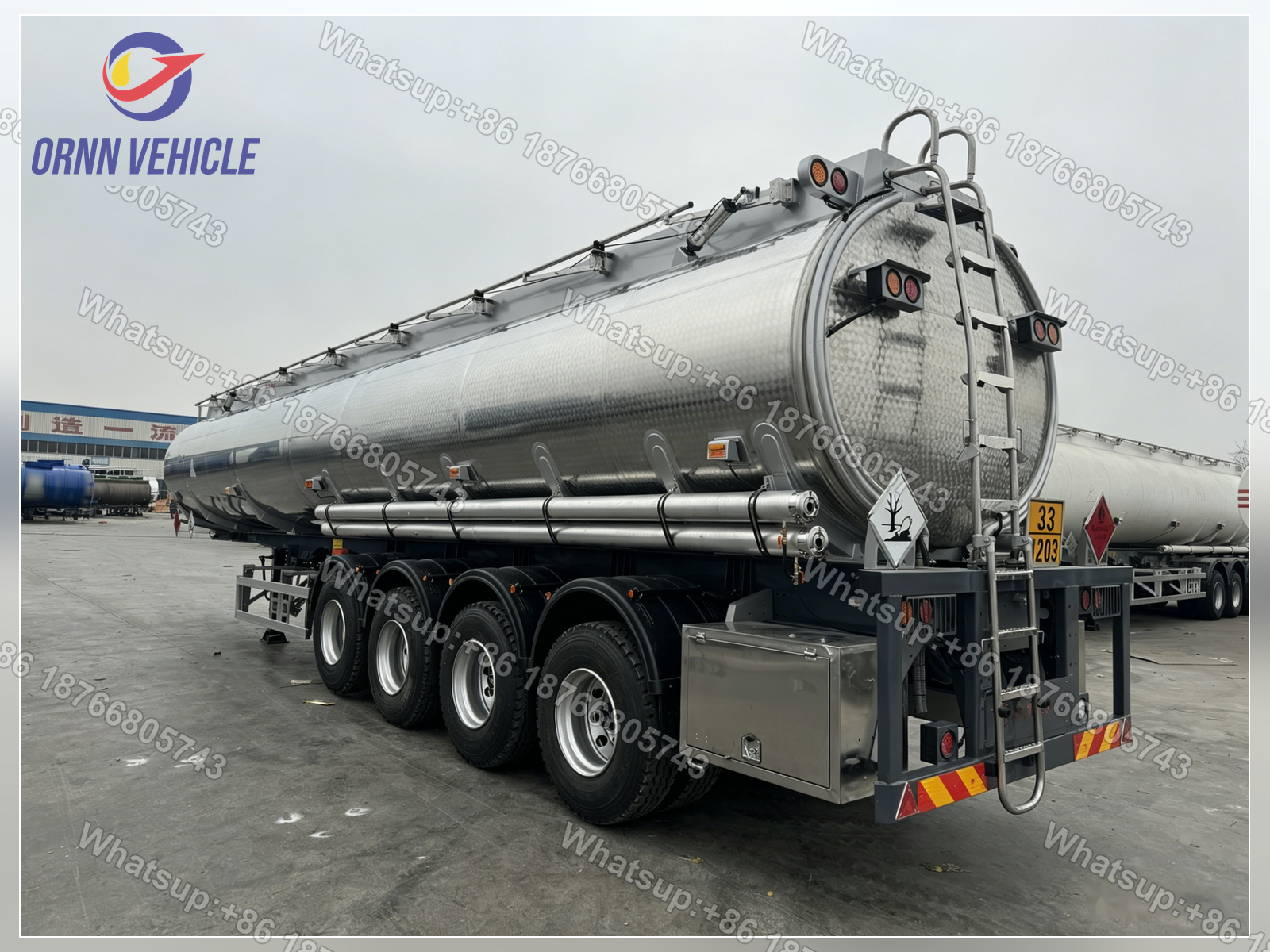45 m³ Single-Compartment Stainless Steel Oil Tanker Truck