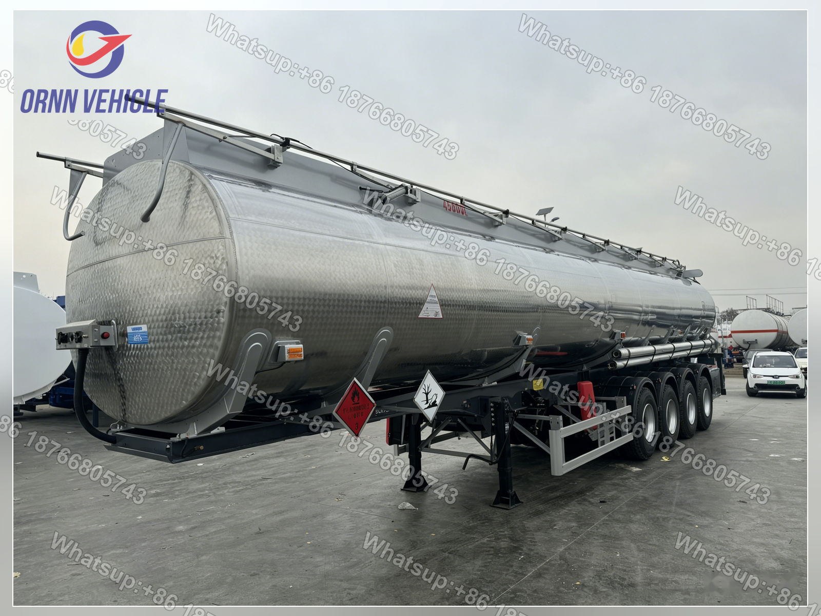 45 m³ Single-Compartment Stainless Steel Oil Tanker Truck