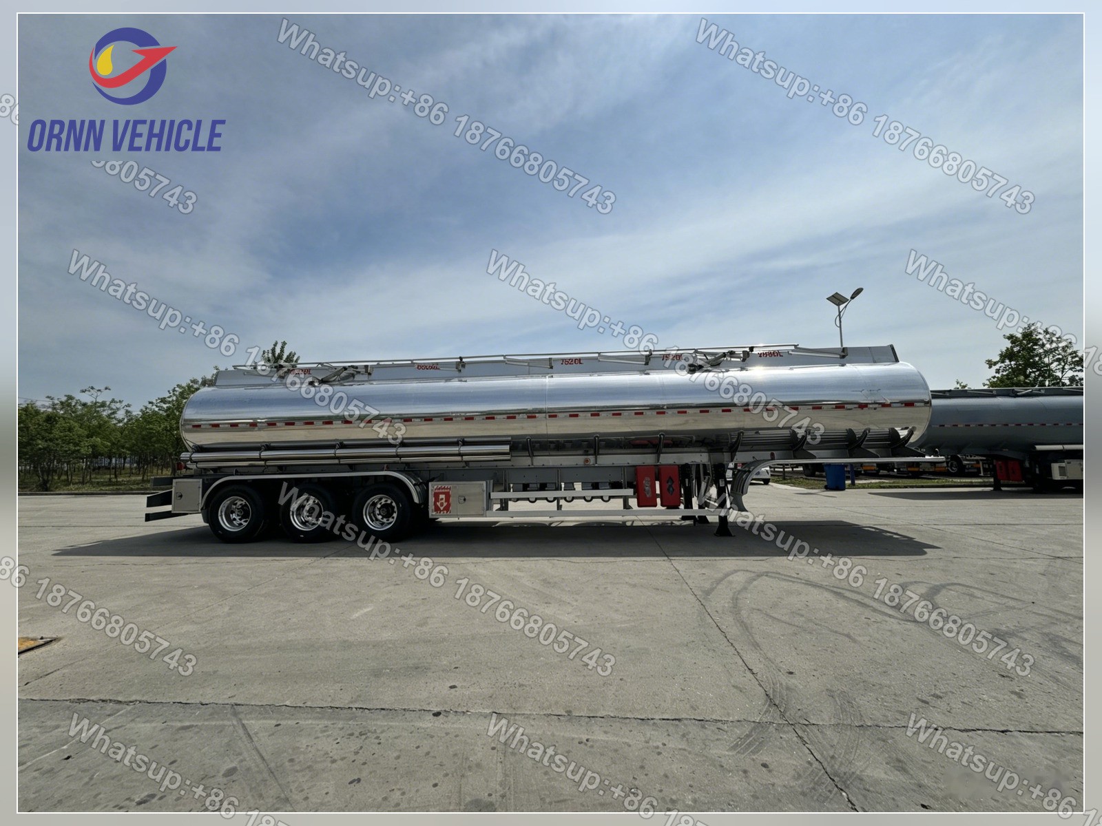 40 m³ 5-Compartment Aluminum Alloy Oil Tanker Semi-Trailer