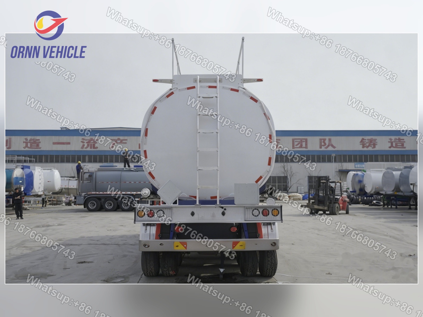 45 m³ 6-Compartment Painted Aluminum Alloy Fuel Tanker with Vapor Recovery