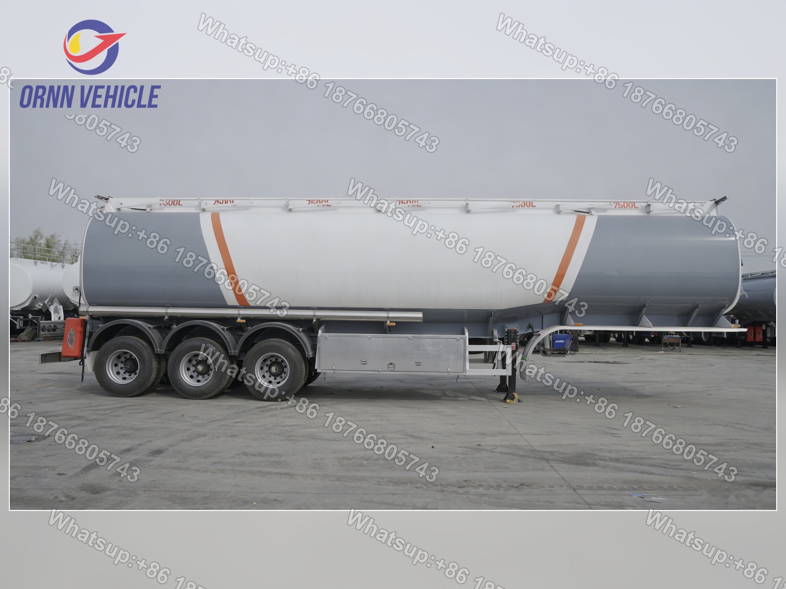 45 m³ 6-Compartment Painted Aluminum Alloy Tanker with Vapor Recovery System