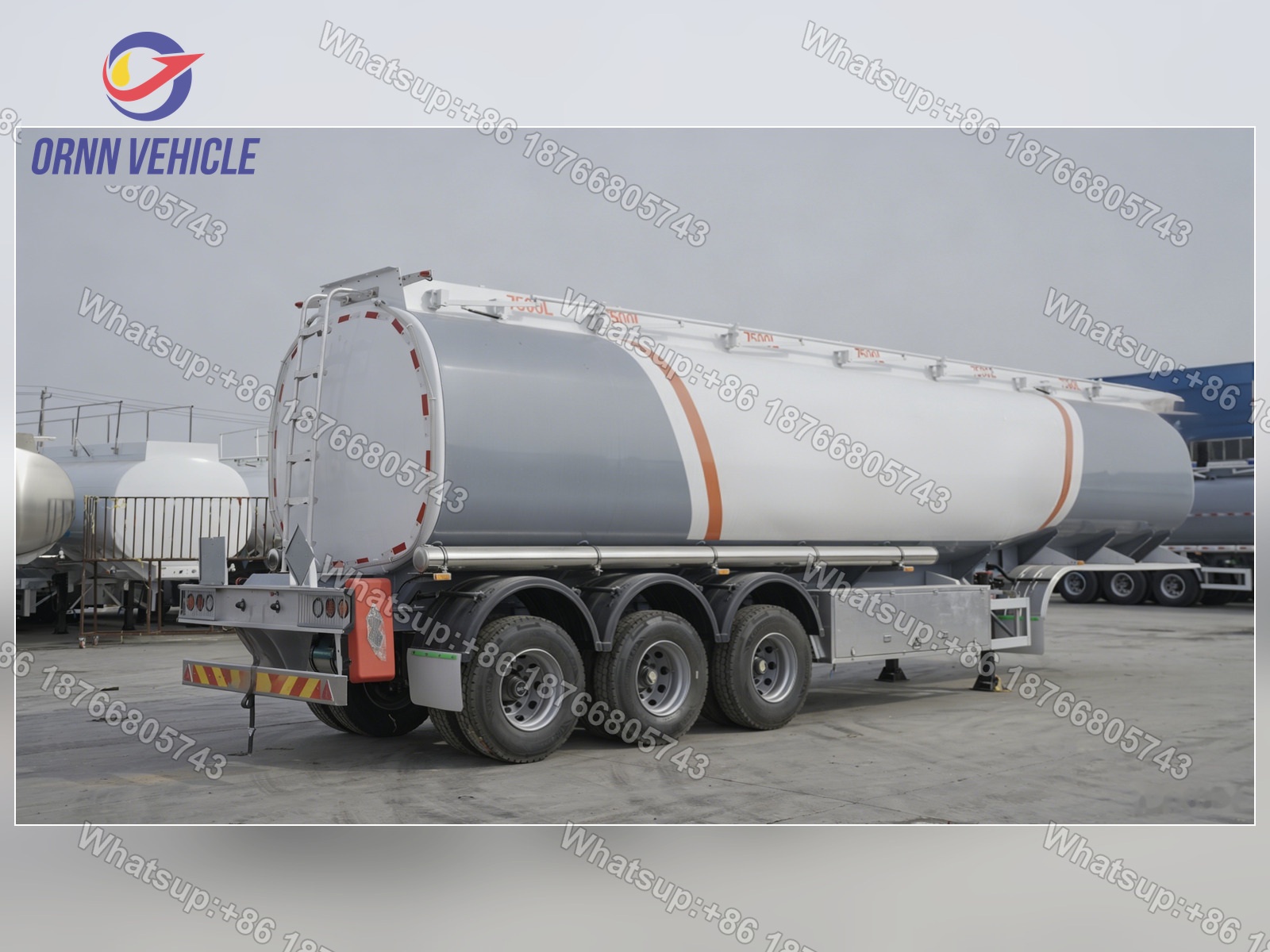 45 m³ 6-Compartment Painted Aluminum Alloy Tanker with Vapor Recovery System