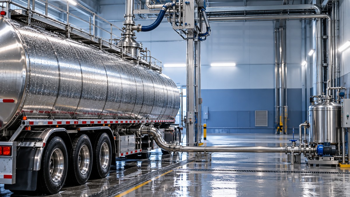 How to clean a stainless steel oil tanker before changing cargo Comment nettoyer une citerne routière en acier inoxydable avant de changer de cargaison