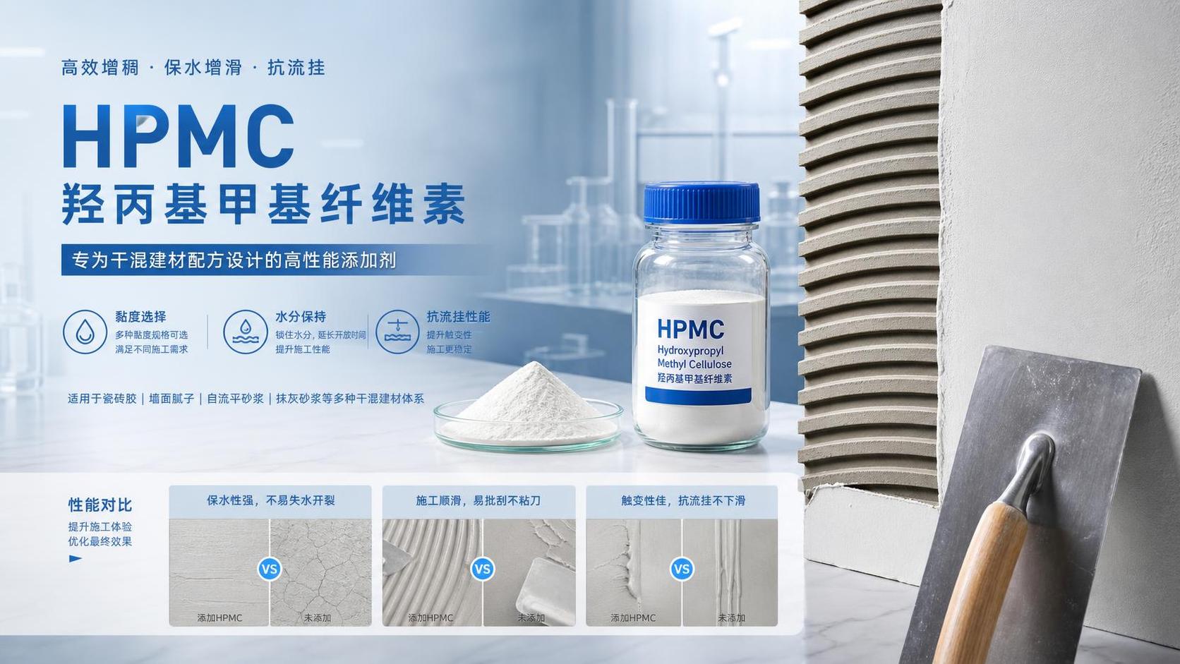 Choosing the Right HPMC Powder Viscosity for Tile Adhesive and Wall Putty