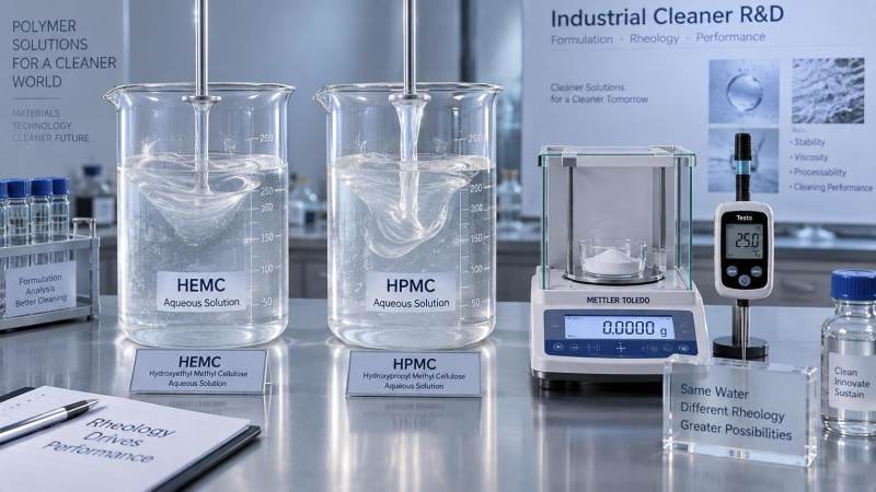 HEMC и HPMC: ключевые реологические различия при разработке промышленных очистителей