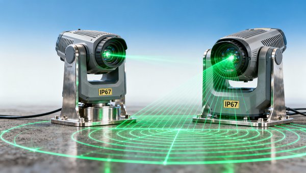 Lidar field of view comparison — horizontal resolution drop-off across 120° vs 270° scanners