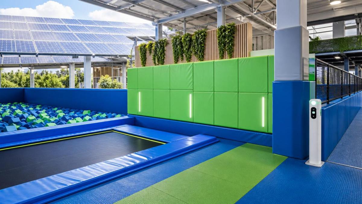 Which trampoline park accessories improve safety without overspending