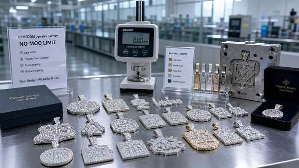 Iced Out Pendants OEM: MOQ, Plating Quality, and Customization Points to Verify