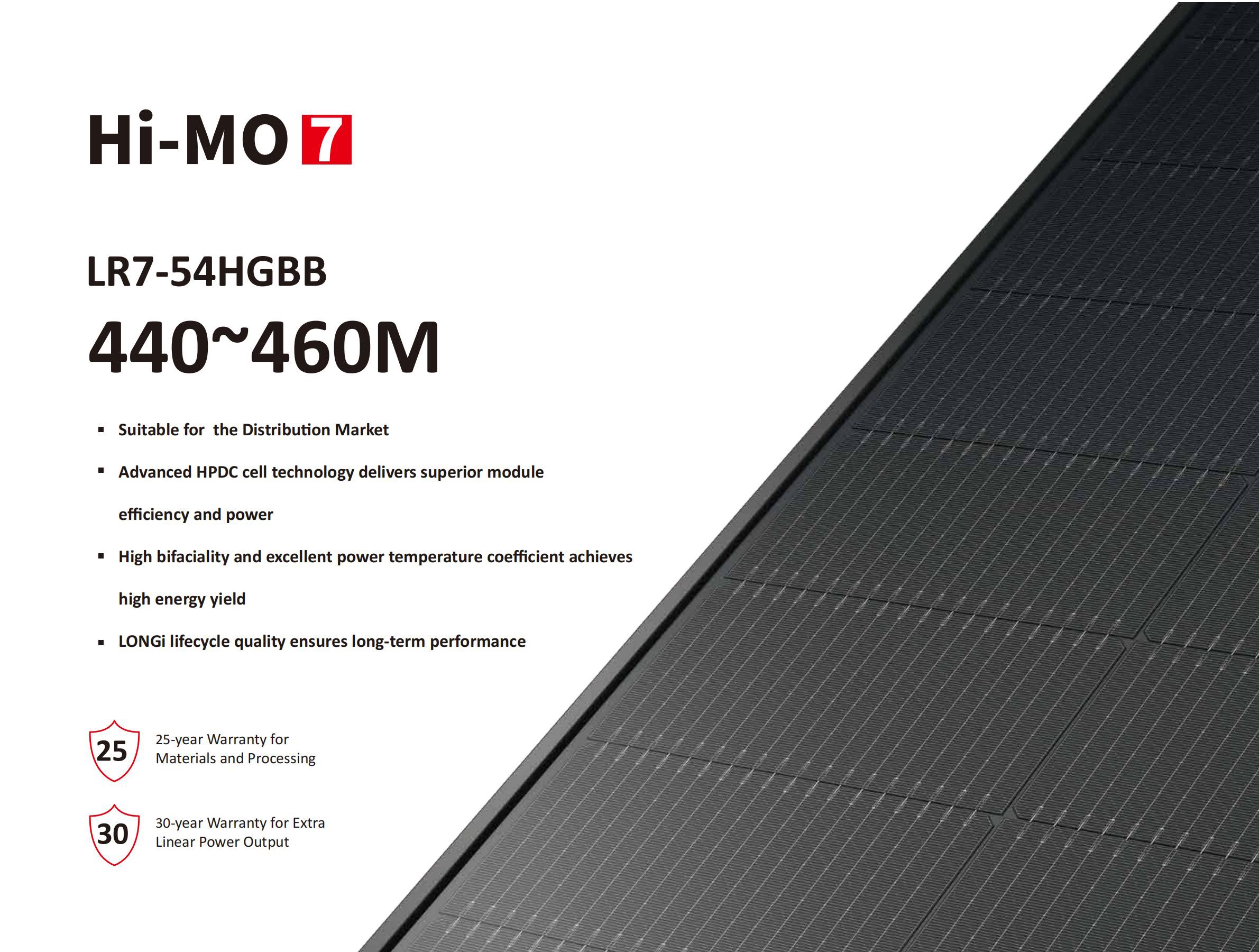 Hi-MO 7 LR7-54HGBB 440~460M