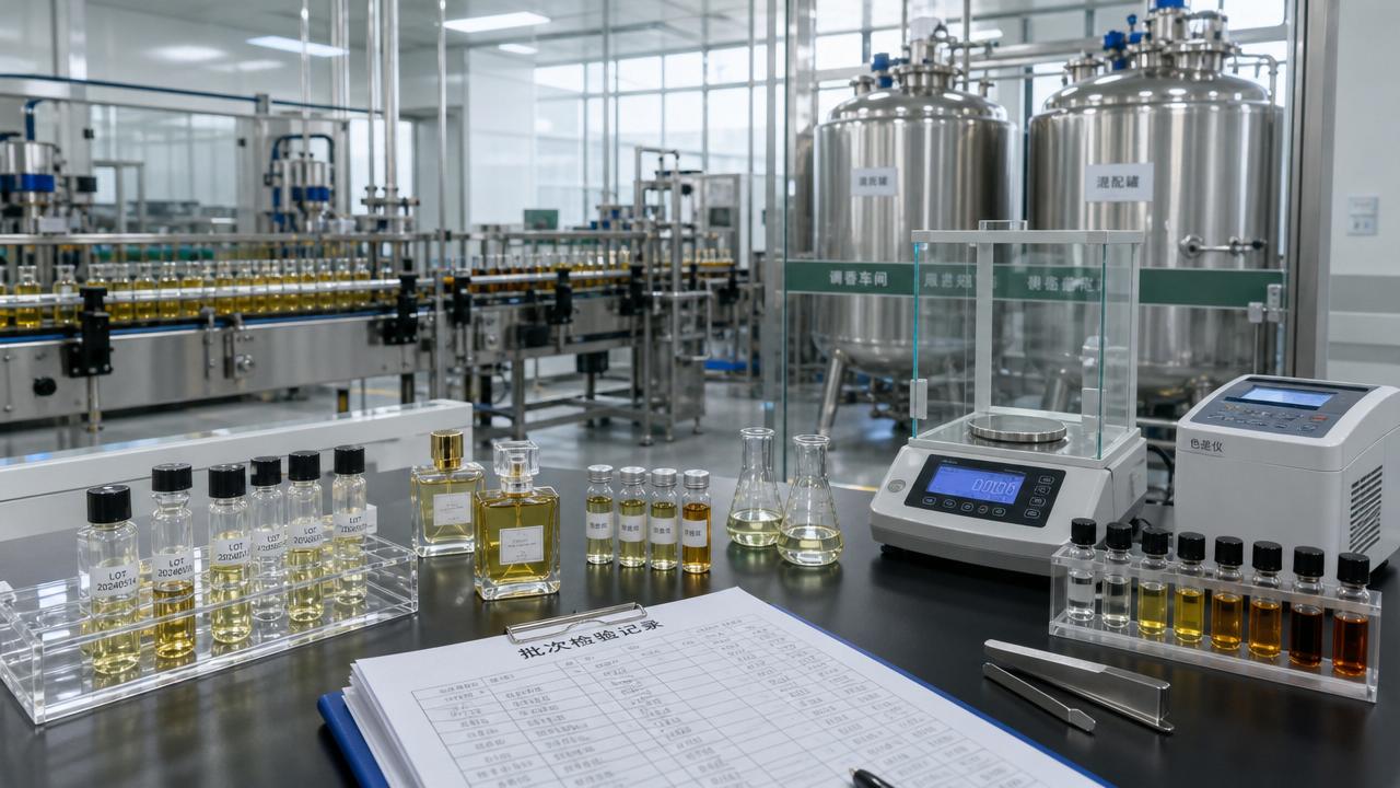 Fragrance oil manufacturer checks that reduce batch inconsistency