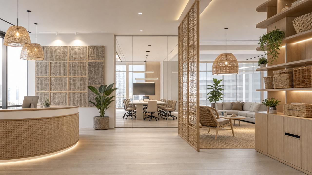 Is Nordic woven decor right for modern office spaces?