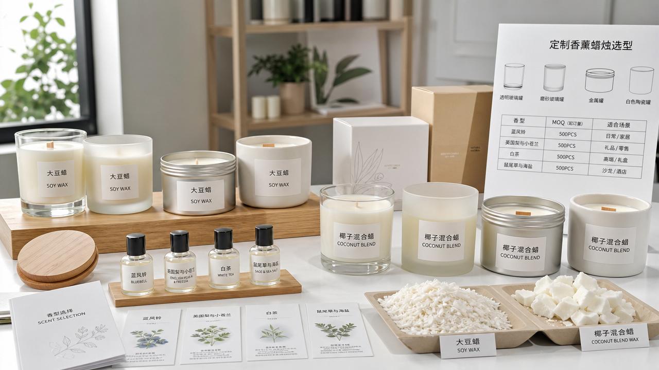 Scented Candles Custom Options: Wax, Jar, Fragrance, and MOQ Selection Tips
