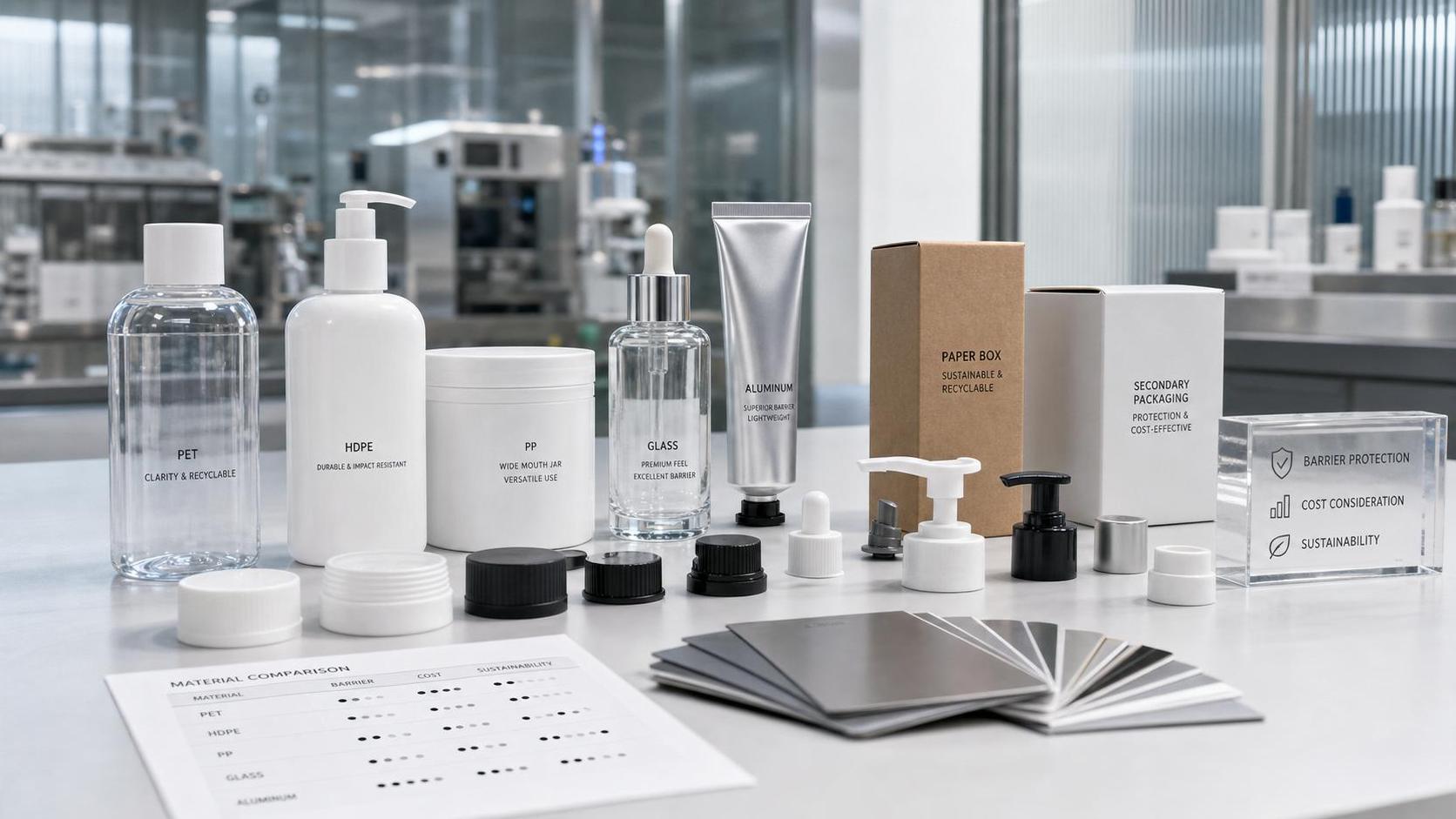 Cosmetic Packaging Selection Guide: Materials, Barrier Performance, and Cost Trade-Offs