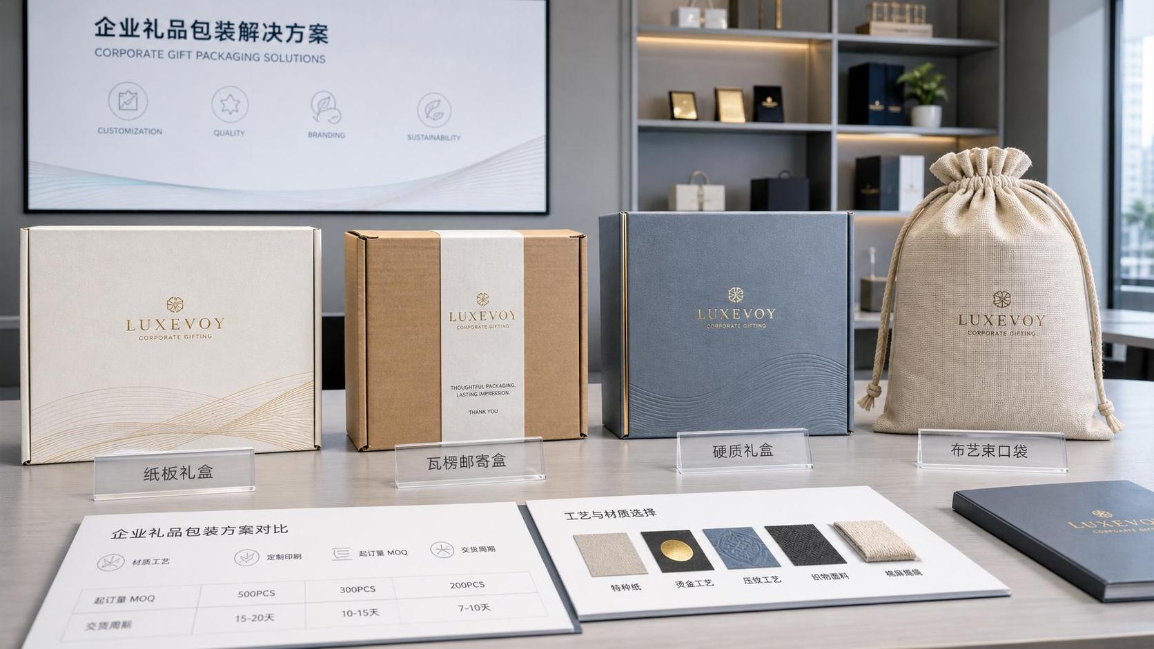 Corporate Gifts Packaging Options: How to Compare Materials, MOQ, and Custom Branding