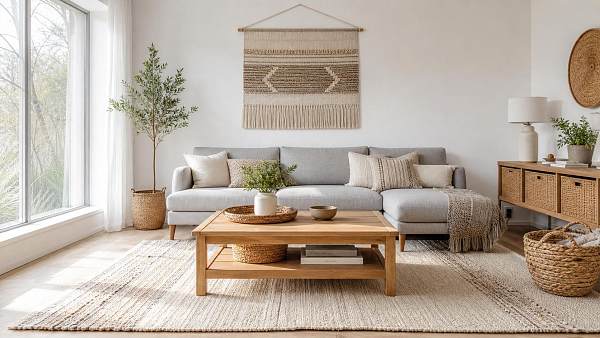 How to Choose Nordic Woven Decor for a Modern Living Room by Texture, Color, and Size