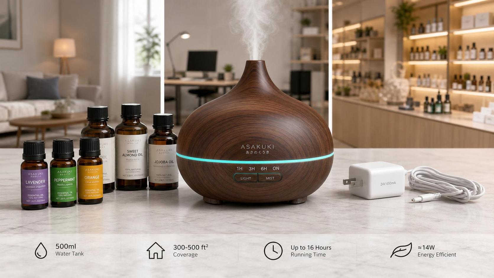 Aroma Diffuser Specifications Explained: Tank Capacity, Coverage Area, and Power Use