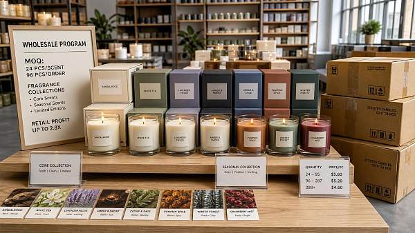 Wholesale Candles for Boutiques: How to Balance MOQ, Scent Range, and Retail Margin