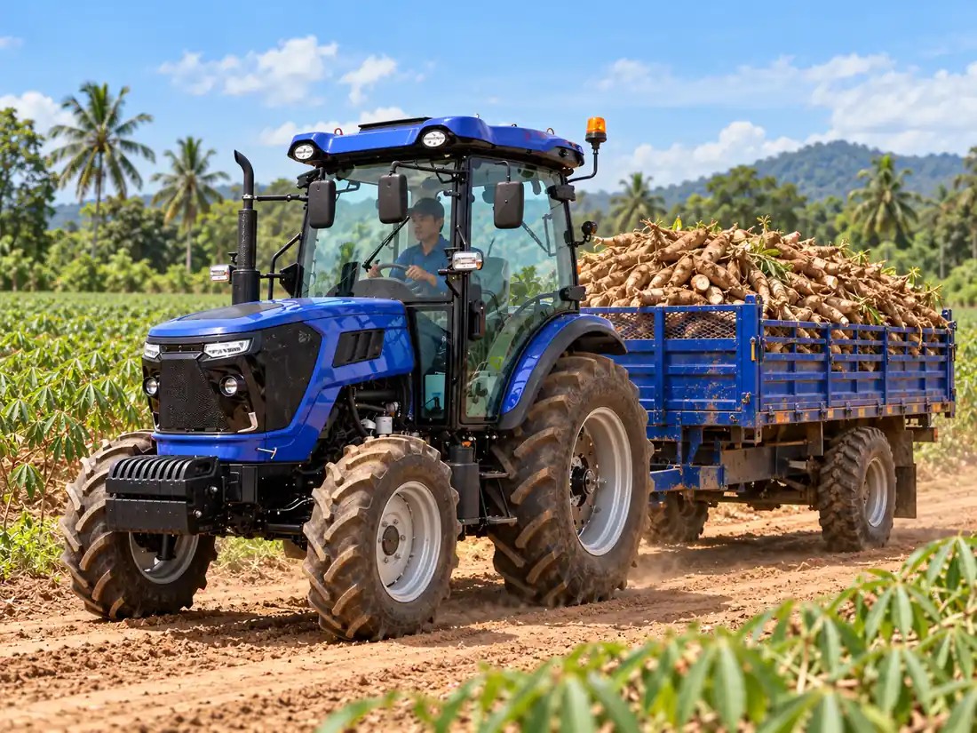 04-oxplo-cassava-roots-trailer-transport Tractor for Cassava Farms in Thailand: What Matters for Planting, Cultivation and Hauling