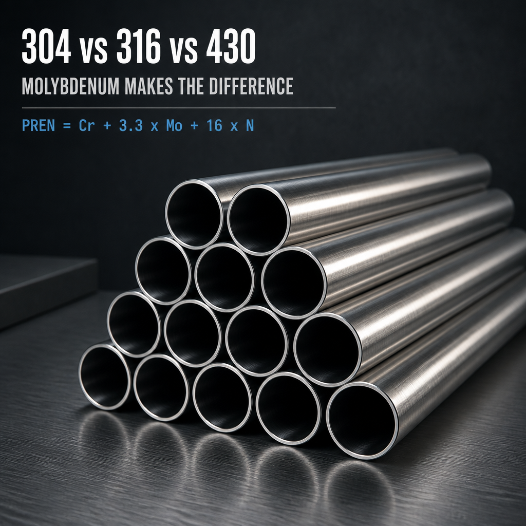 304 vs 316 vs 430 Stainless Steel: What the Differences Actually Are