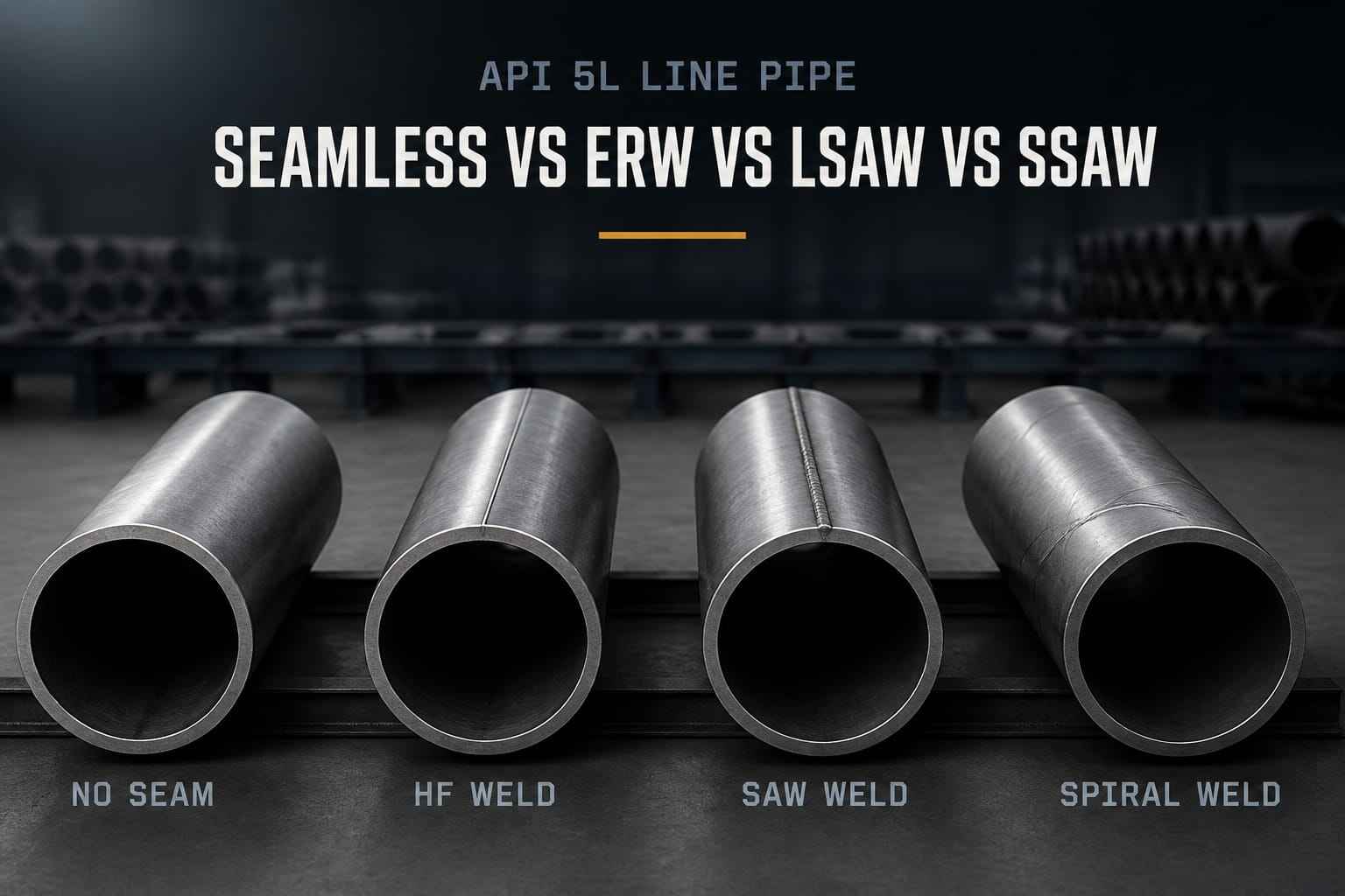 API 5L Line Pipe Types Compared: Seamless vs ERW vs LSAW vs SSAW