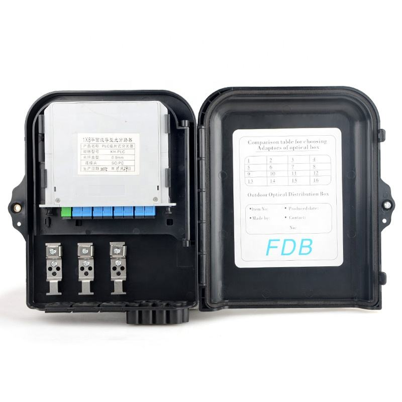 Waterproof ABS FTTH Fiber Optic Distribution Box connector and construction detail for project