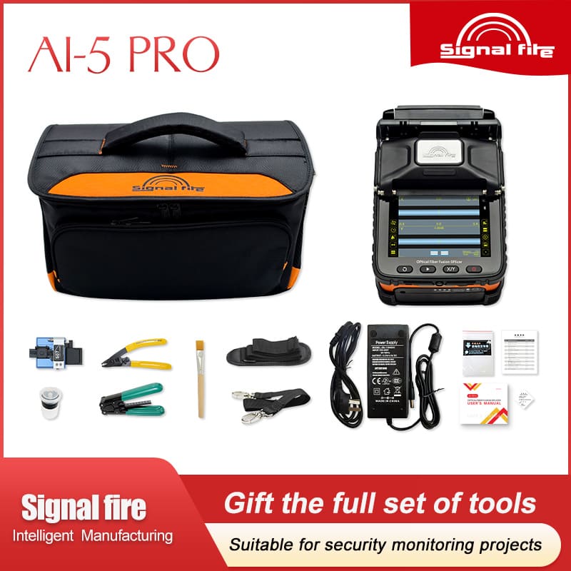 Signal Fire AI5 PRO Mini Handheld Fiber Optic Splicer – standard accessories and package contents