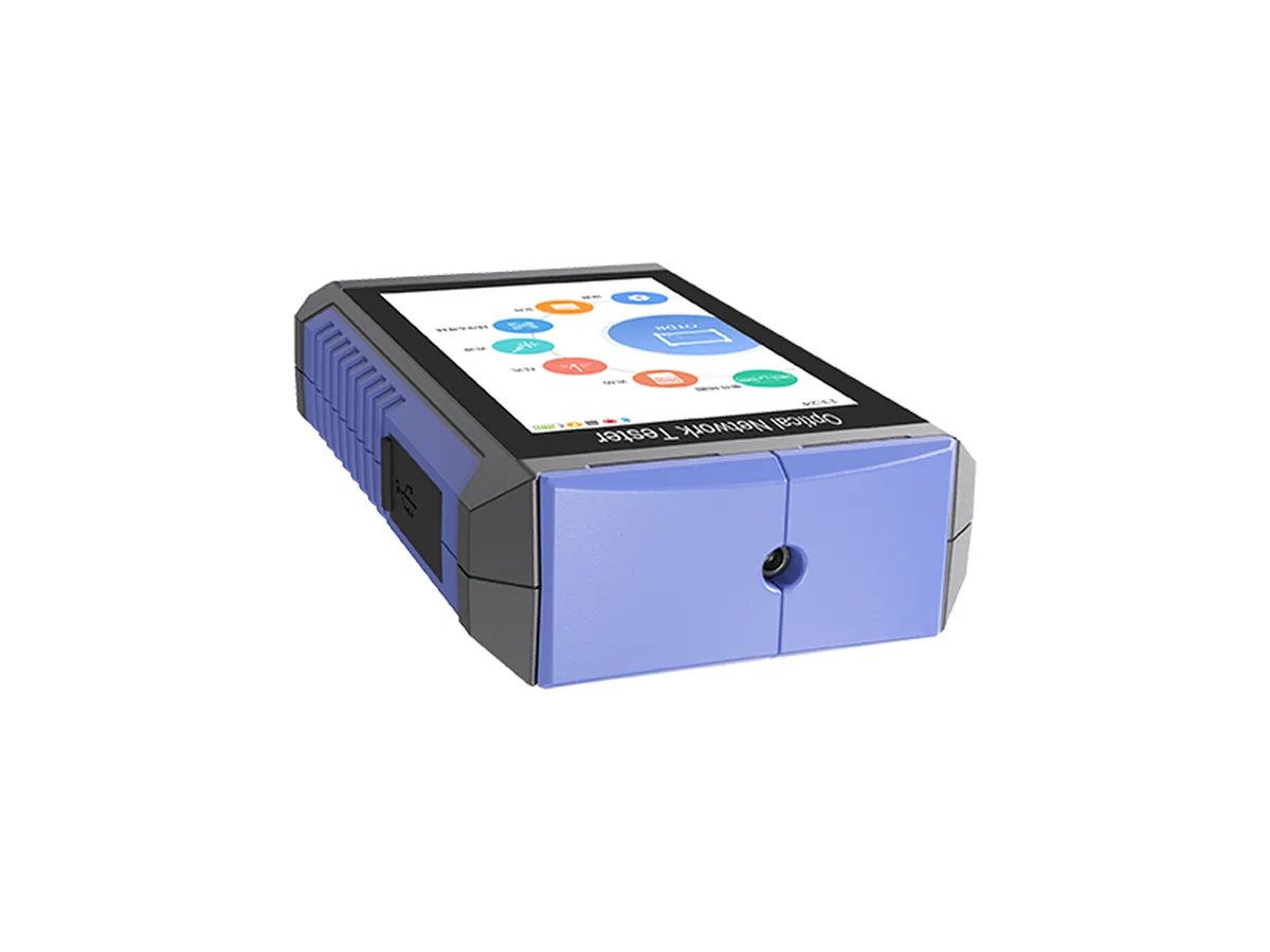 NK4200 mini OTDR handheld fiber tester angled view