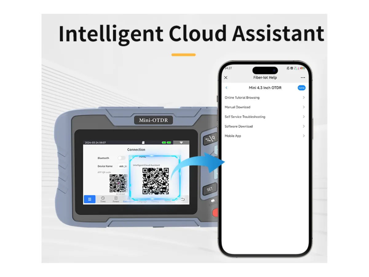 NK4350 mini OTDR intelligent cloud assistant connection